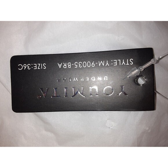 Youmita 36C Tomato Floral Lace Push-Up Bra & Large Floral Lace Panty NWT - Picture 8 of 9